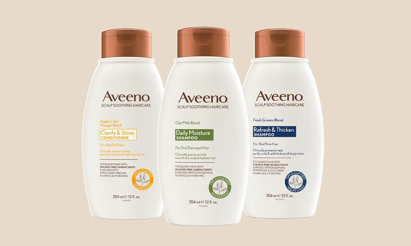 Aveeno® Shop by category - Image card for Hair care product line