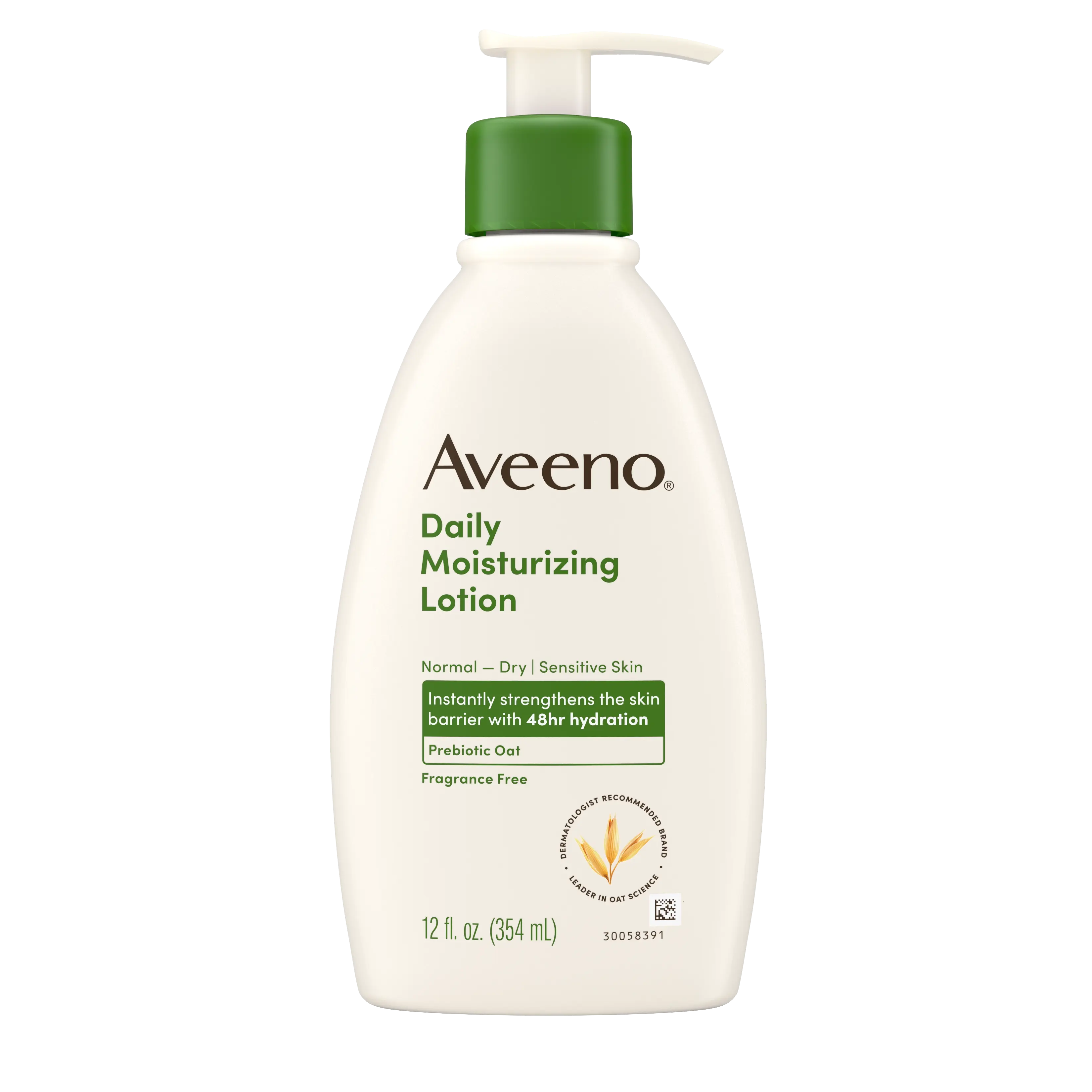 Front pack shot Aveeno® Daily Moisturizing Body Lotion 12 oz