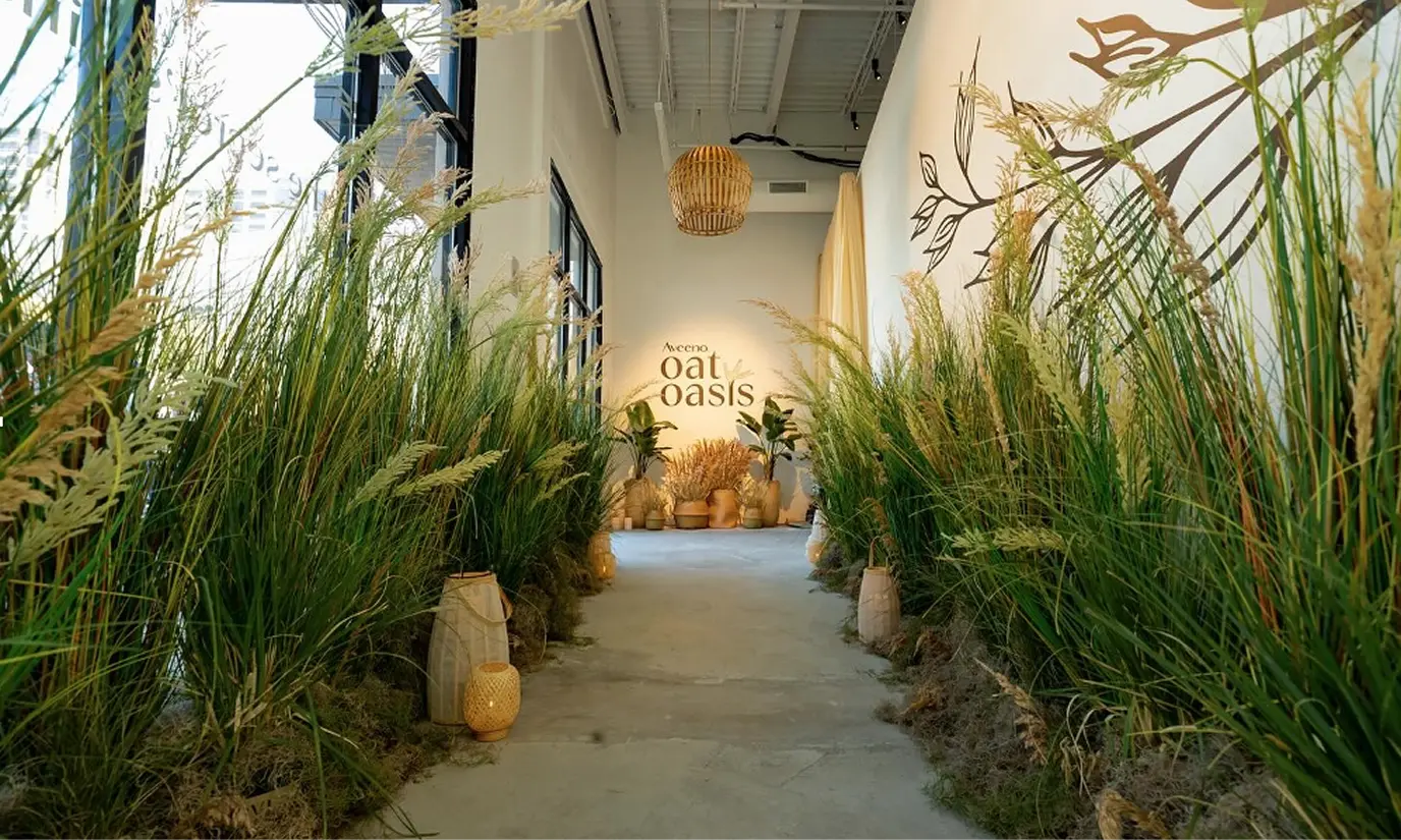 he Secret’s Oat Aveeno® Oat Oasis in Austin, TX. Image featuring the hall entrance