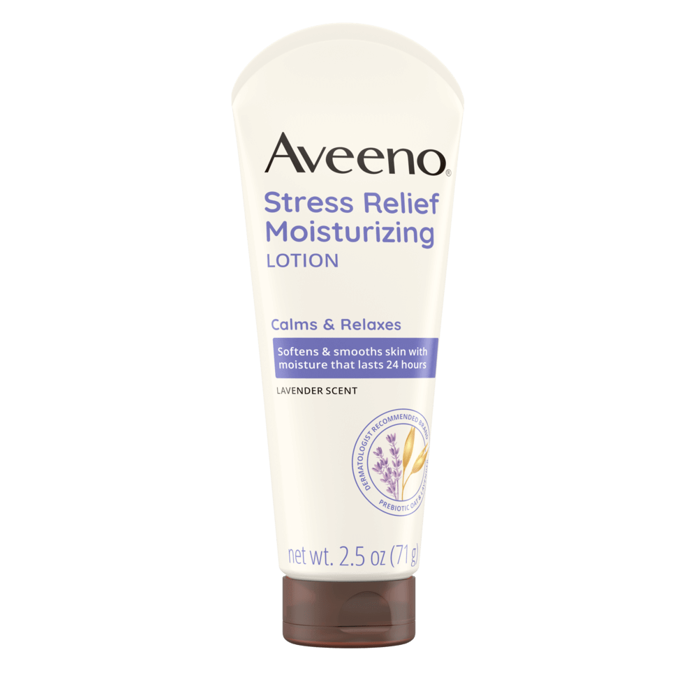 Aveeno Stress Relief Body Lotion, Lavender Scent Front