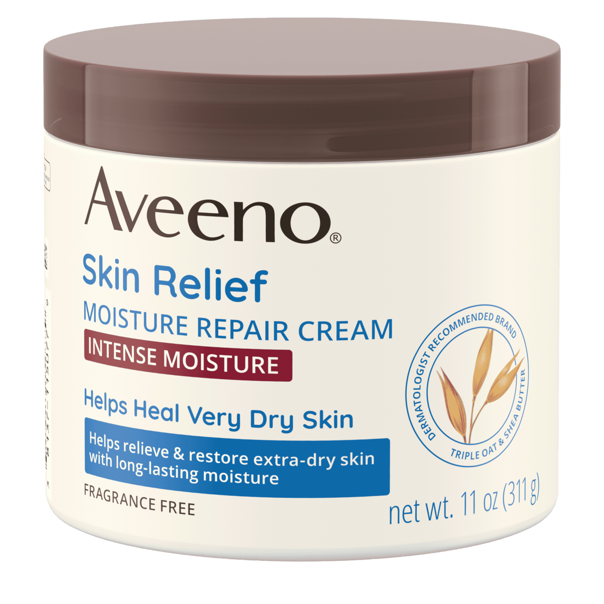 Aveeno Skin Relief Intense Moisture Cream, Extra-Dry Skin Front