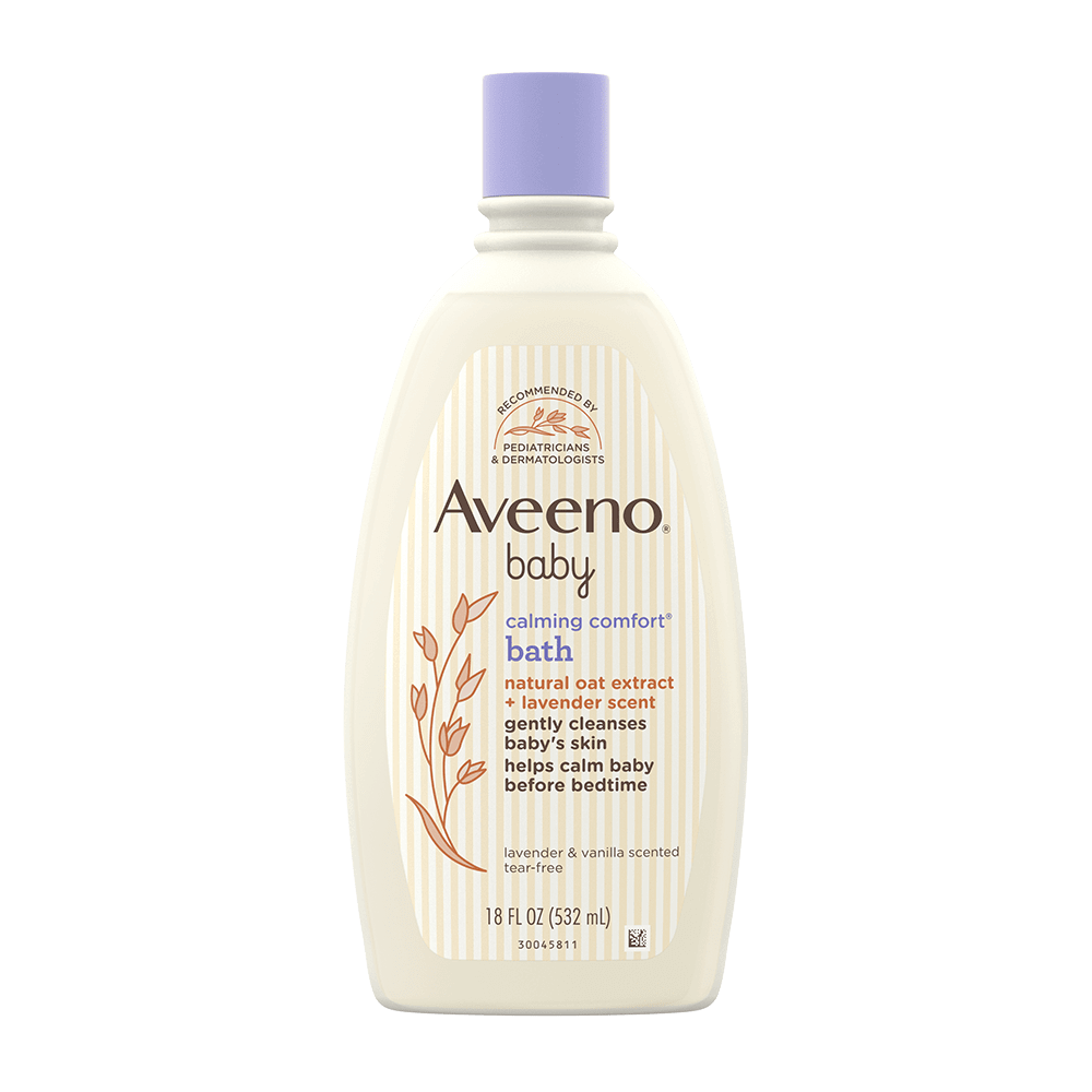 Front pack shot of Aveeno®  Baby Calming Comfort® Bath