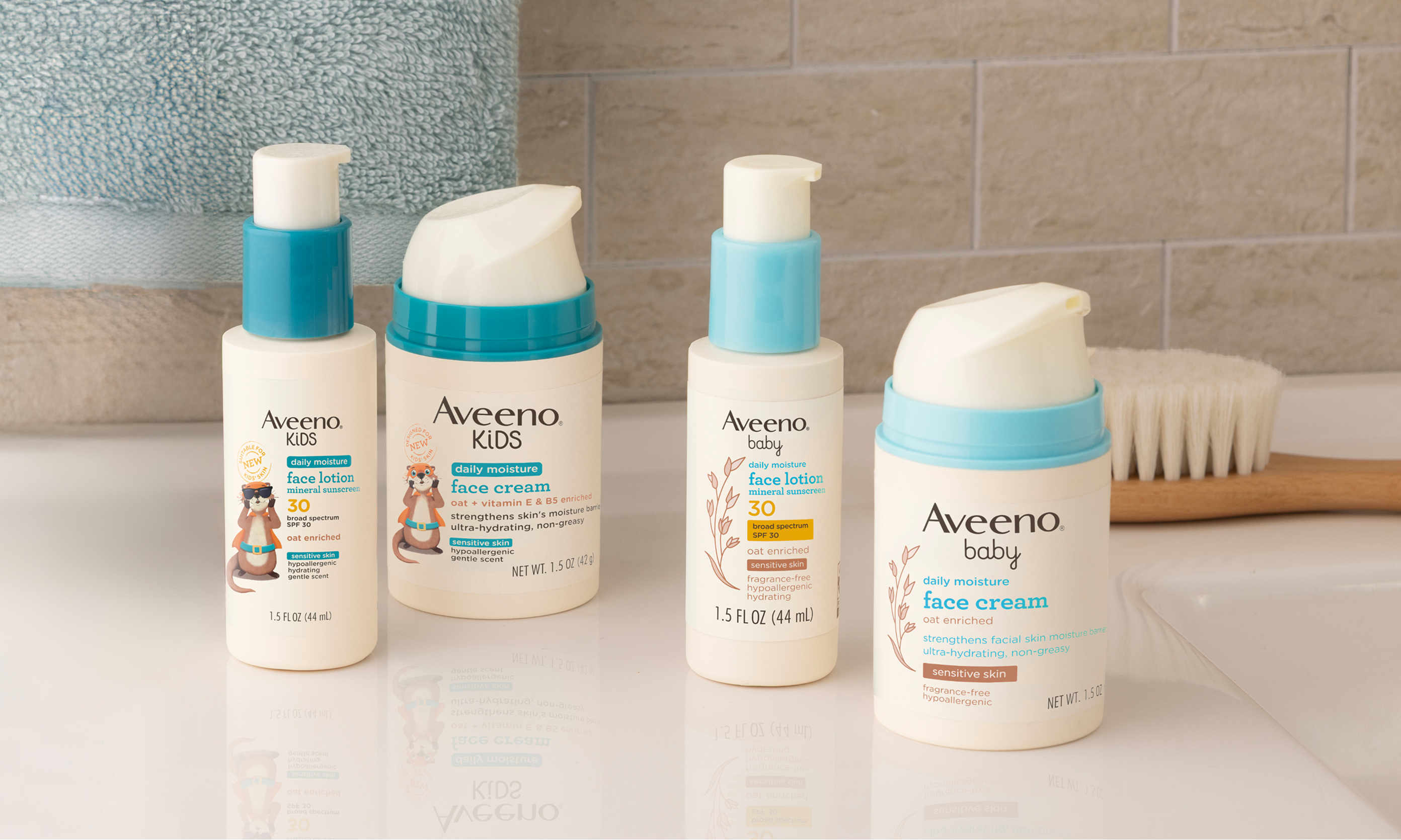 Banner introducing New gentle face care for babies & kids lineup