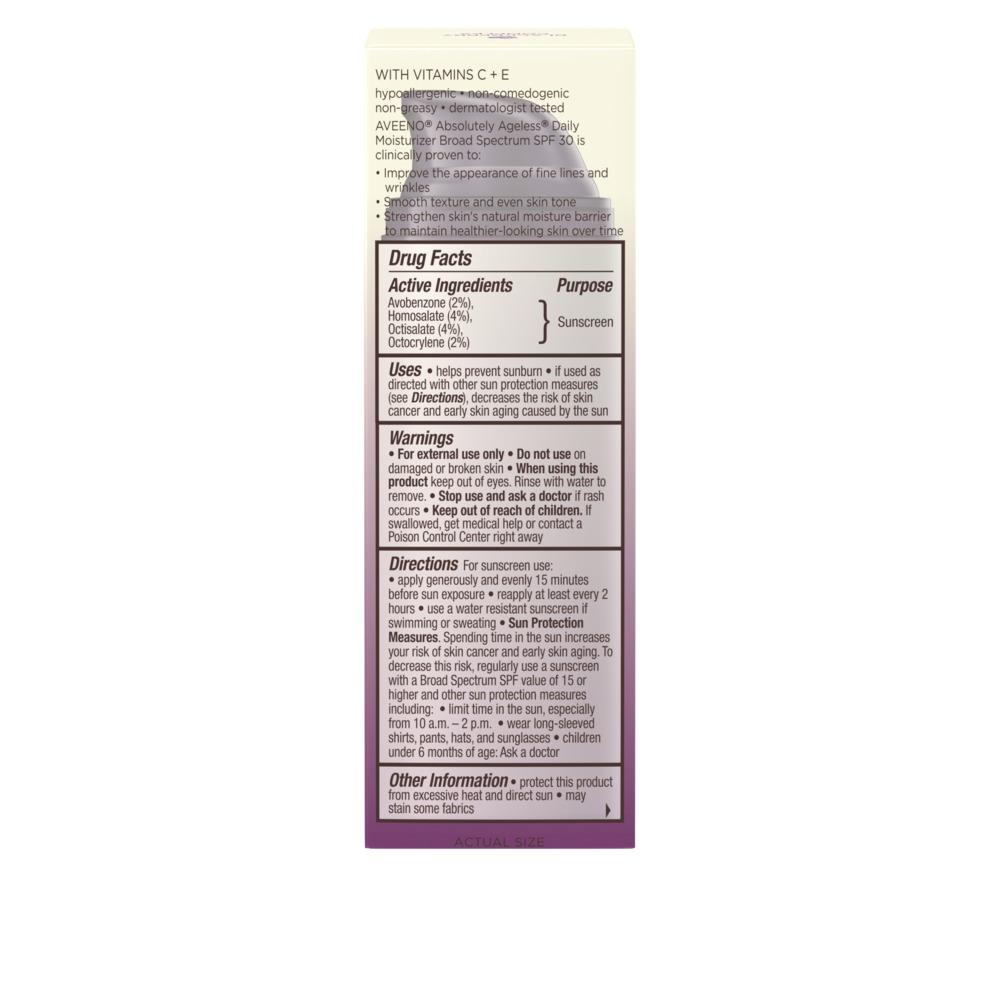 AVEENO® Absolutely Ageless™ Daily Moisturizer with Sunscreen Broad Spectrum SPF 30