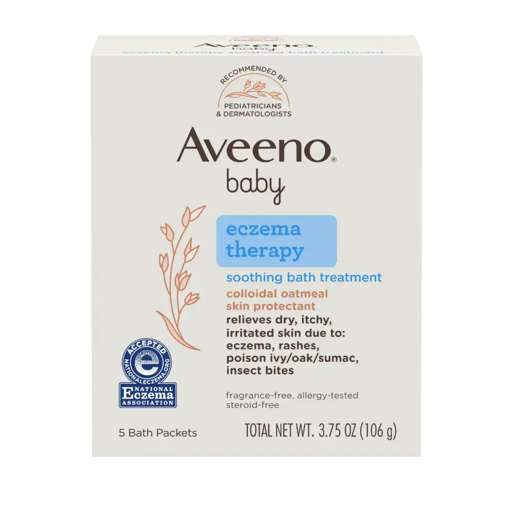 Front Pack shot of Baby Eczema Therapy Soothing Bath Treatment 3.75oz
