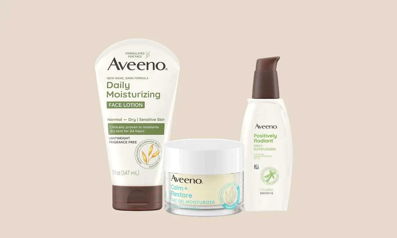 Aveeno® Shop by category - Image card for Face Moisturizers product line