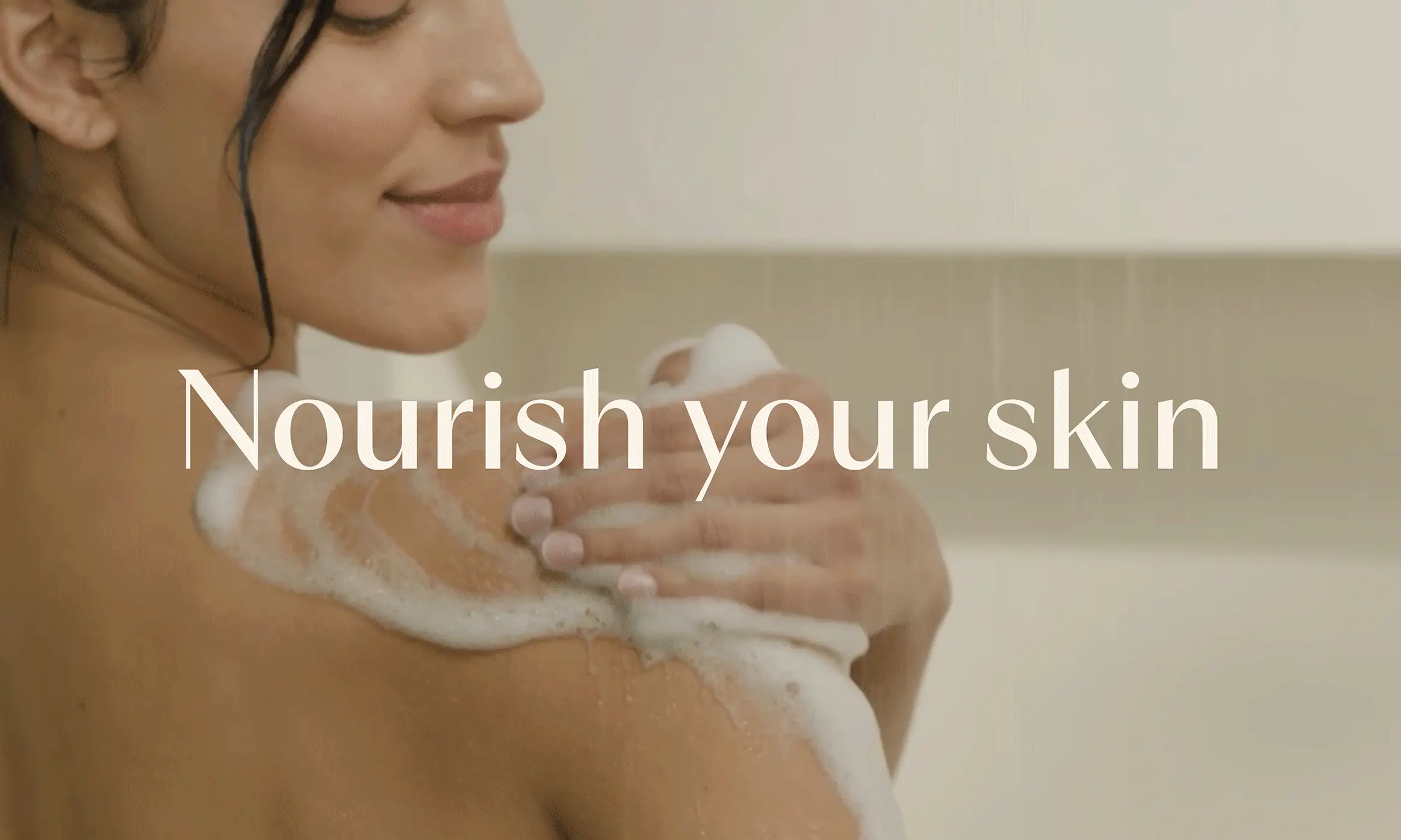 Aveeno® Sensitive Skin Scents Body Wash GIF, nourish your skin, indulge your senses worry-free
