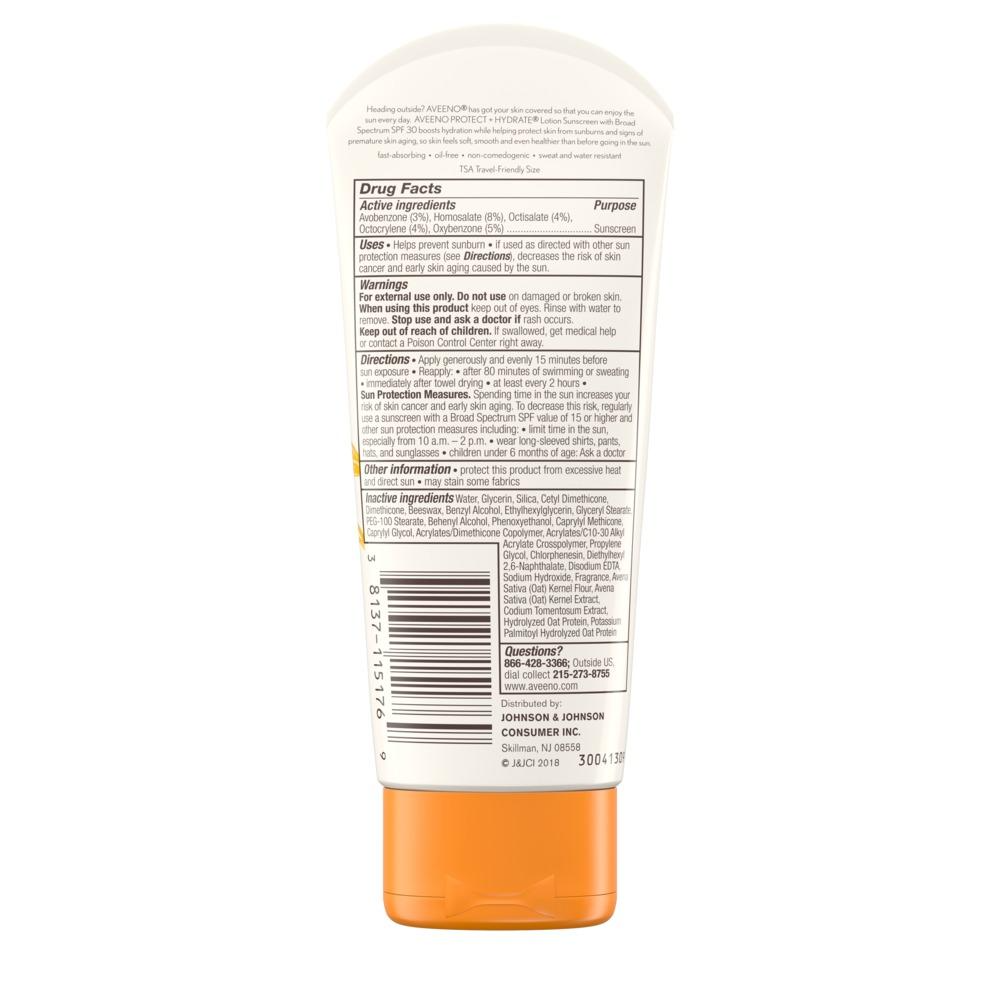 AVEENO PROTECT + HYDRATE® Lotion Sunscreen with Broad Spectrum SPF 30 