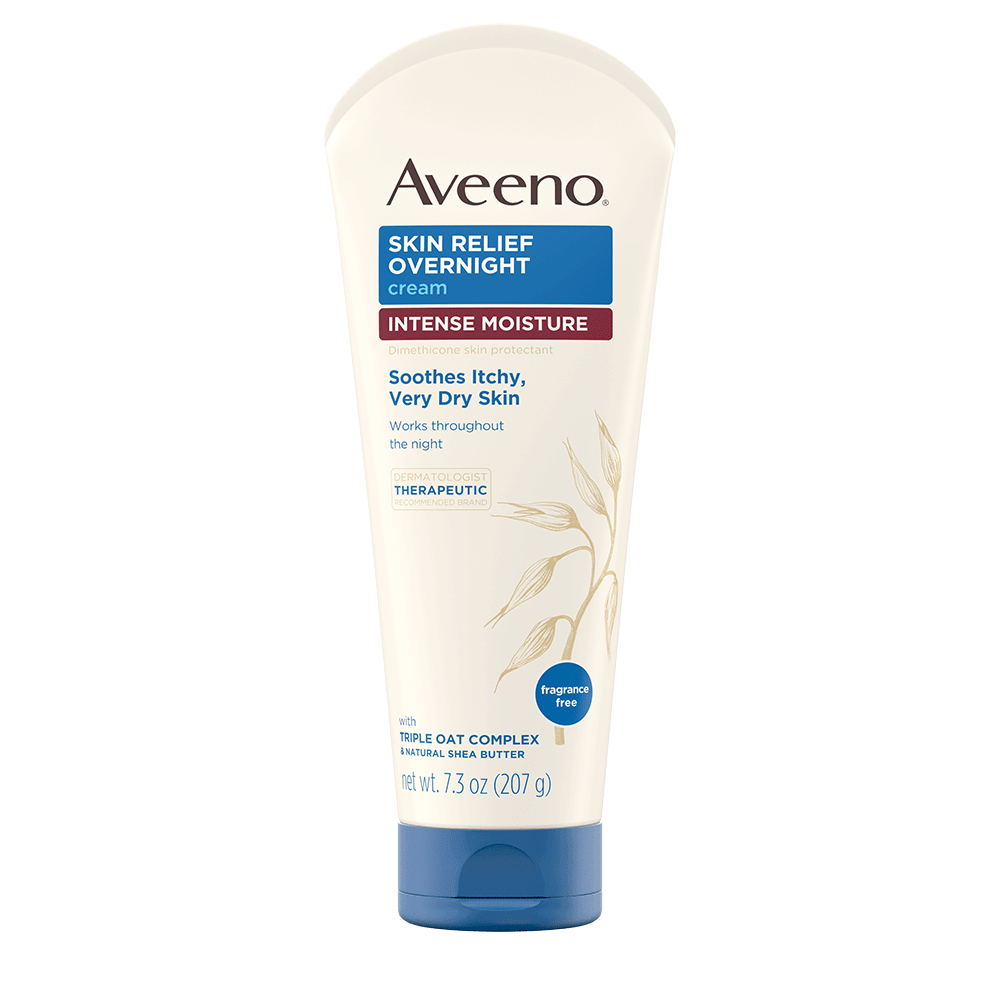 Pack shot of Aveeno® Skin Relief Intense Moisture Overnight Cream, 7.3 oz