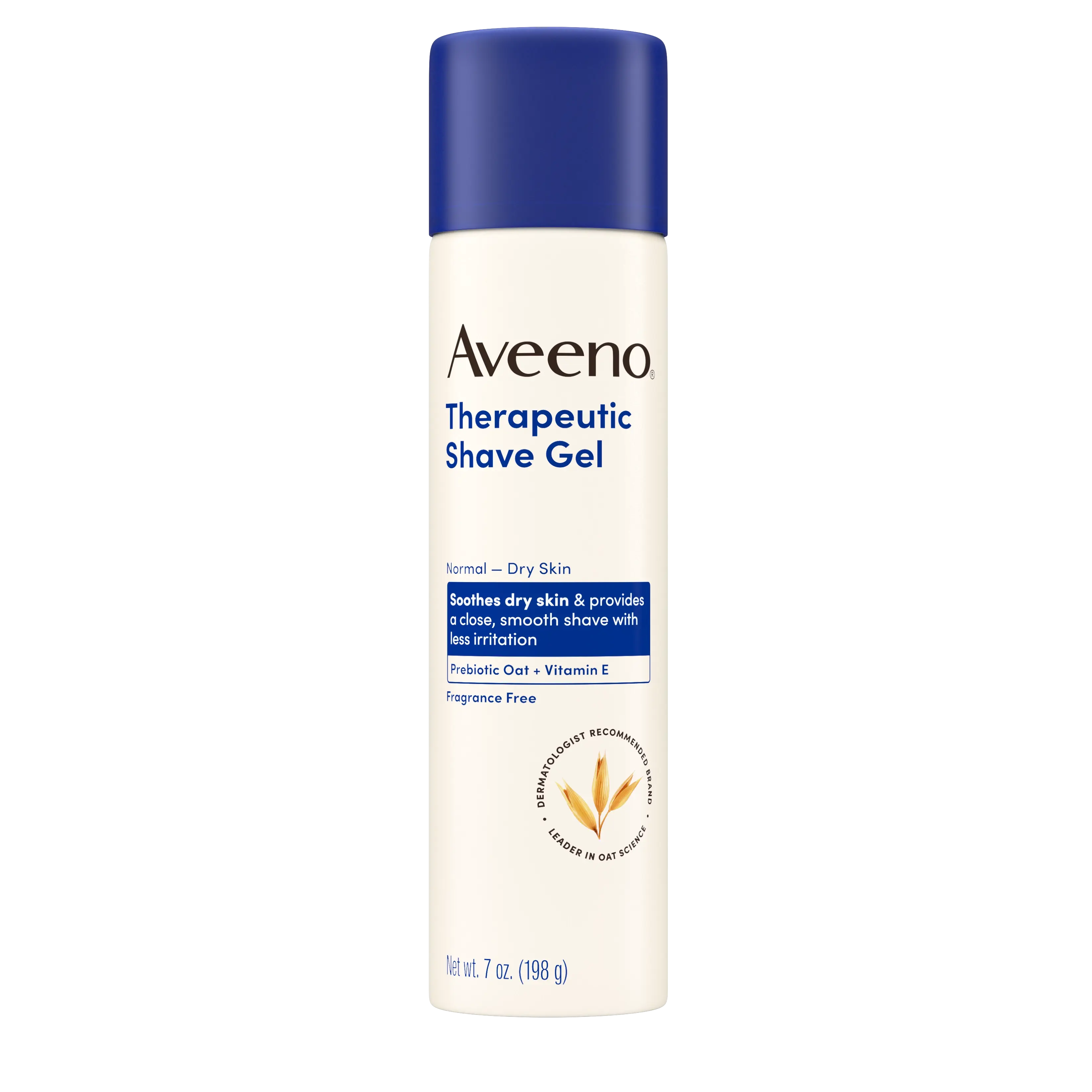 Pack shot of Aveeno® Therapeutic Shave Gel with Oat for Dry Skin, 7 oz