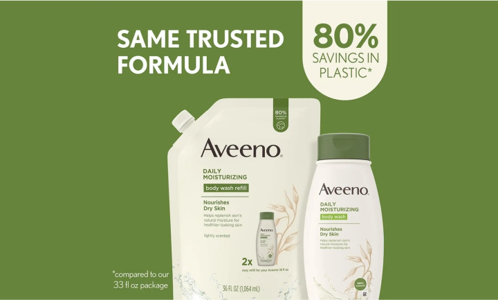 Aveeno Responsible Packaging Products