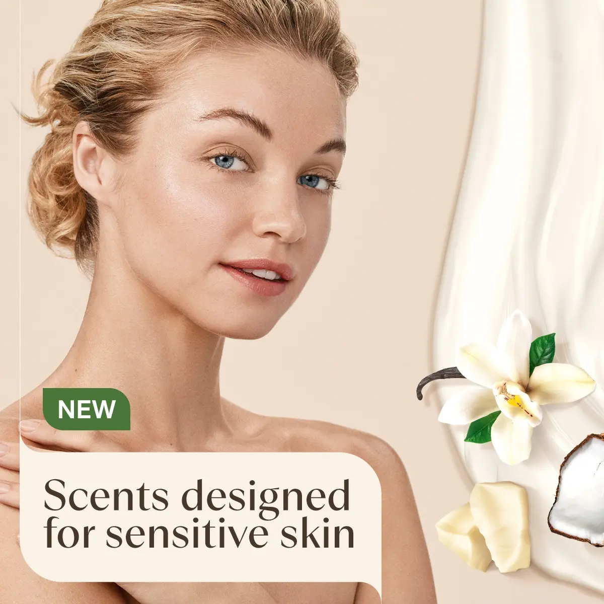 Aveeno® DM Lotion Cocoa Butter Vanilla Scent, scents designed for sensitive skin