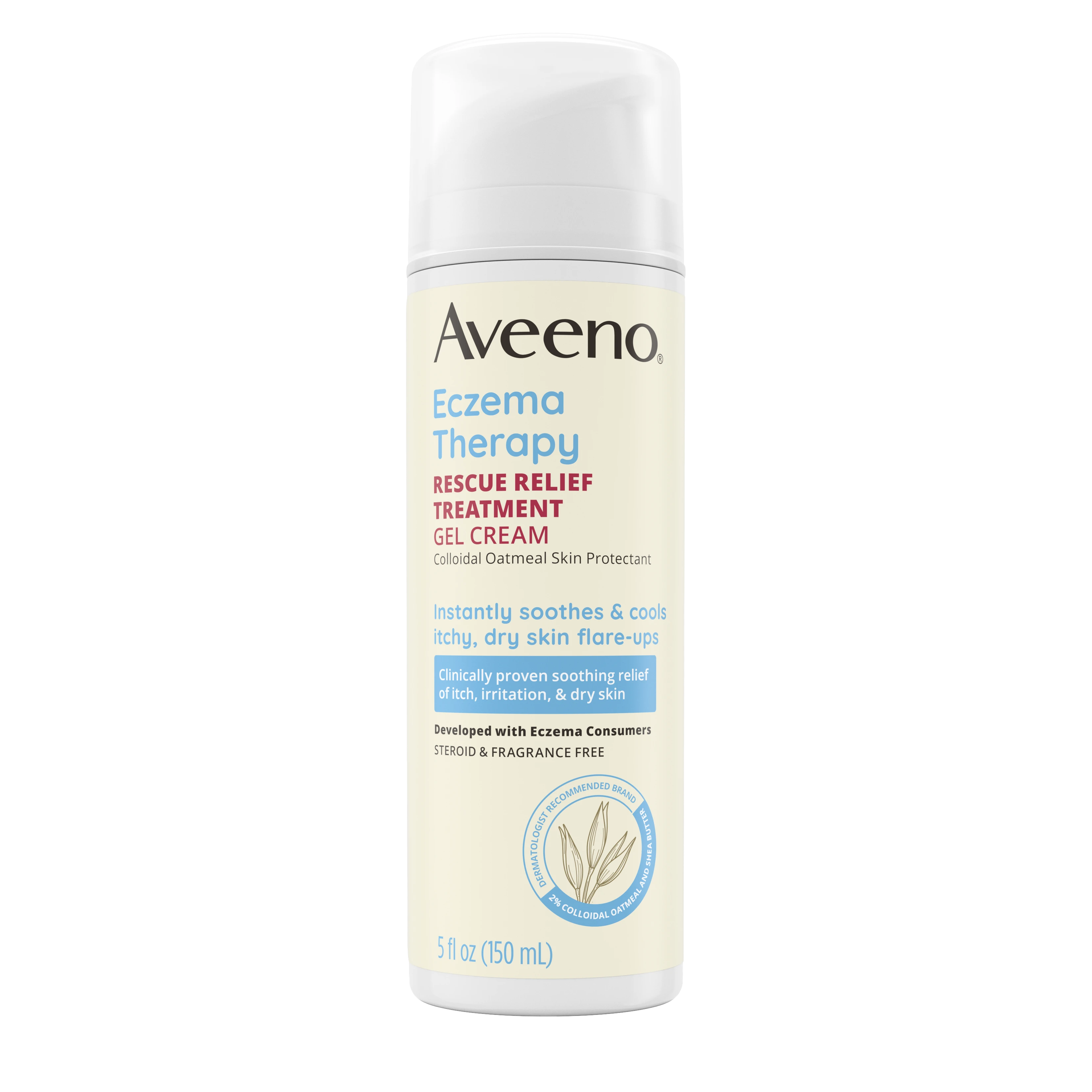 Front Pack shot of Aveeno® Eczema Therapy Rescue Relief Treatment Gel Cream