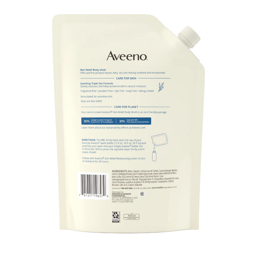 Backshot Skin Relief Fragrance-Free Body Wash for Sensitive, Itchy, Dry Skin