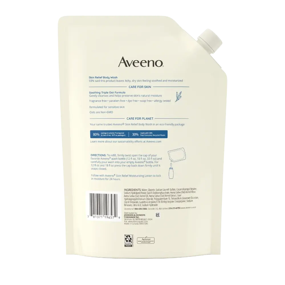 Backshot Skin Relief Fragrance-Free Body Wash for Sensitive, Itchy, Dry Skin