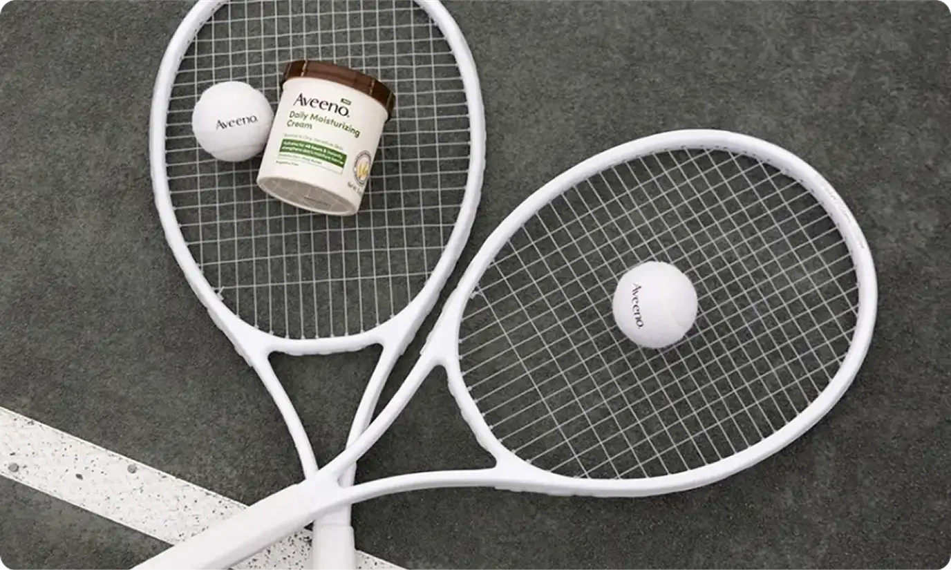 Aveeno® launched the Daily Moisturizing Cream in New York with a tennis-themed event
