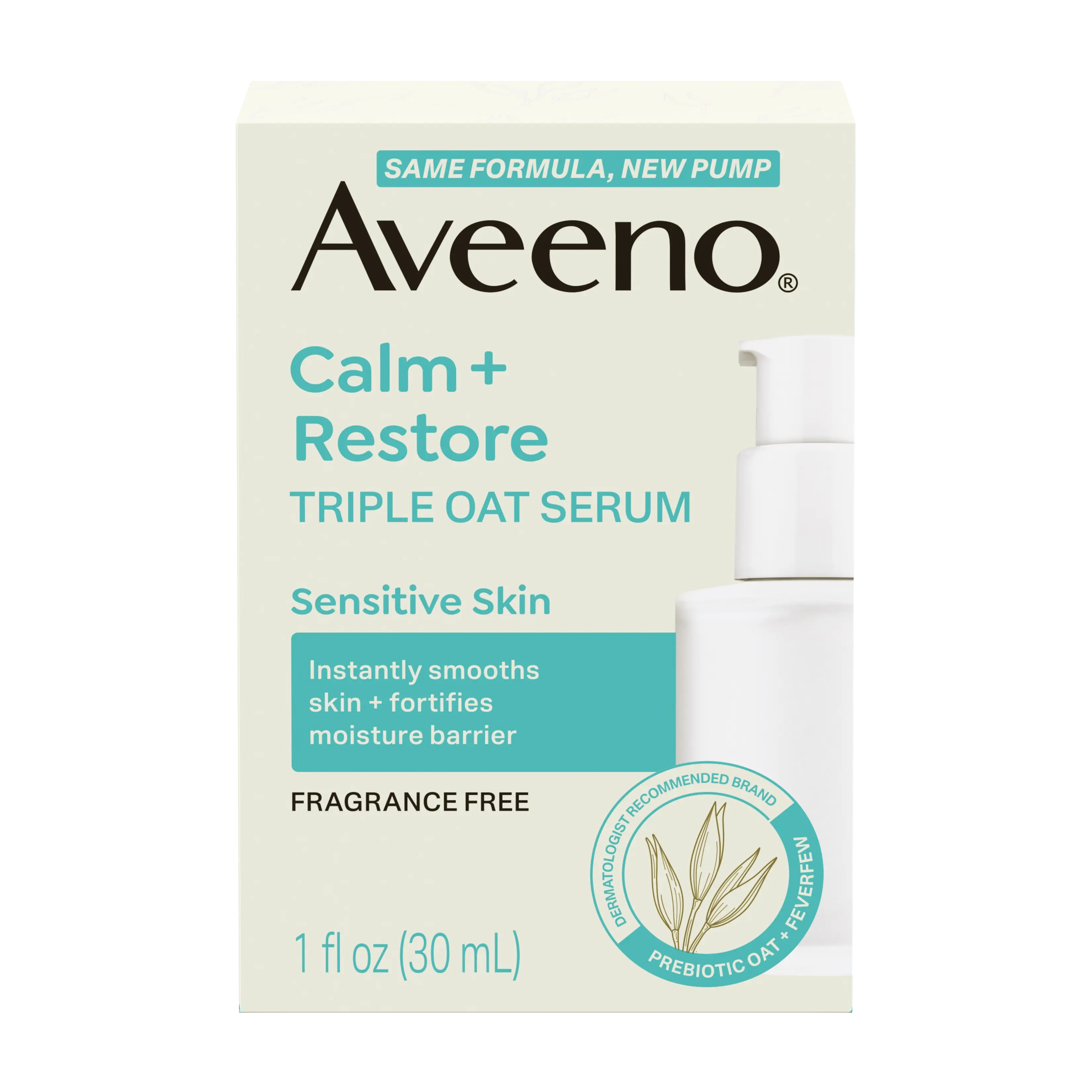 Aveeno Calm + Restore Triple Oat Serum for Sensitive Skin Front