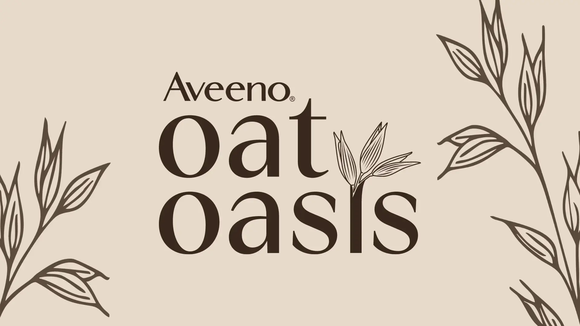 Banner Image on Aveeno® Oat Oasis event illustrated with some oat leafs