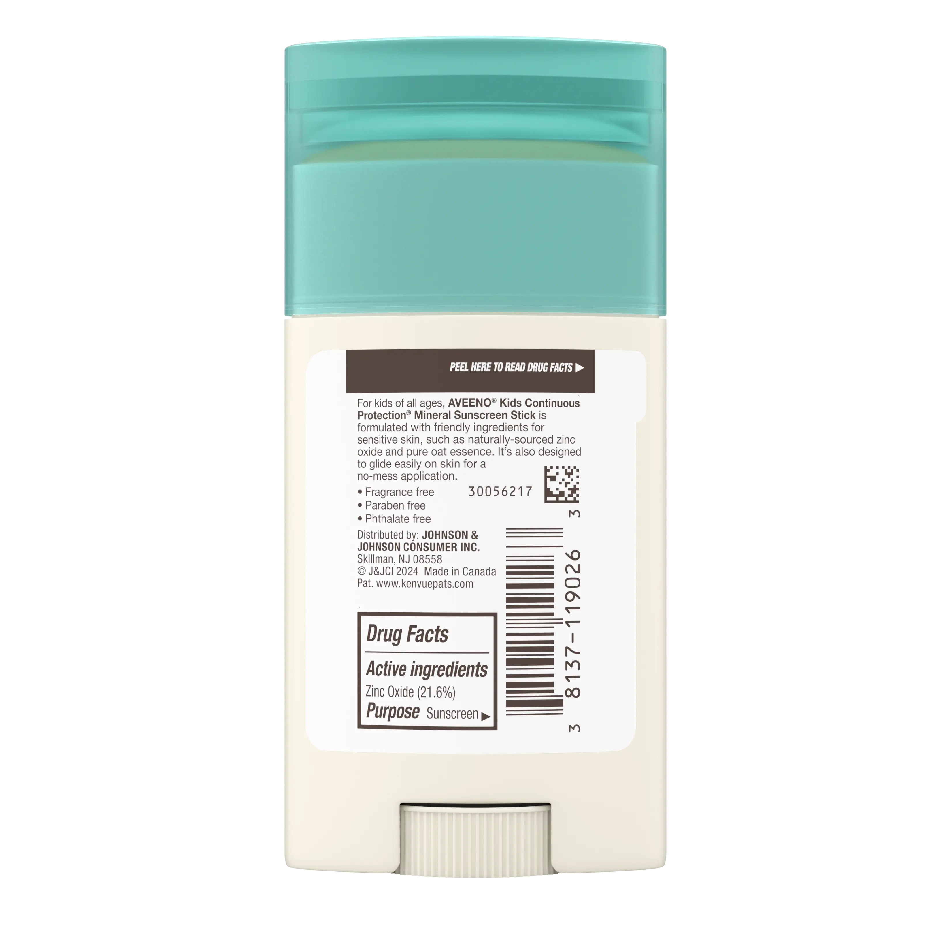 Back pack shot of Kids Continuous Protection® Mineral Sunscreen Stick SPF50