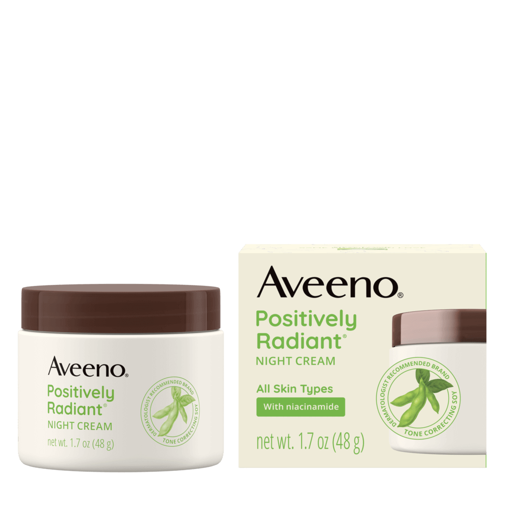 Aveeno Positively Radiant Moisturizing Night Face Cream Front