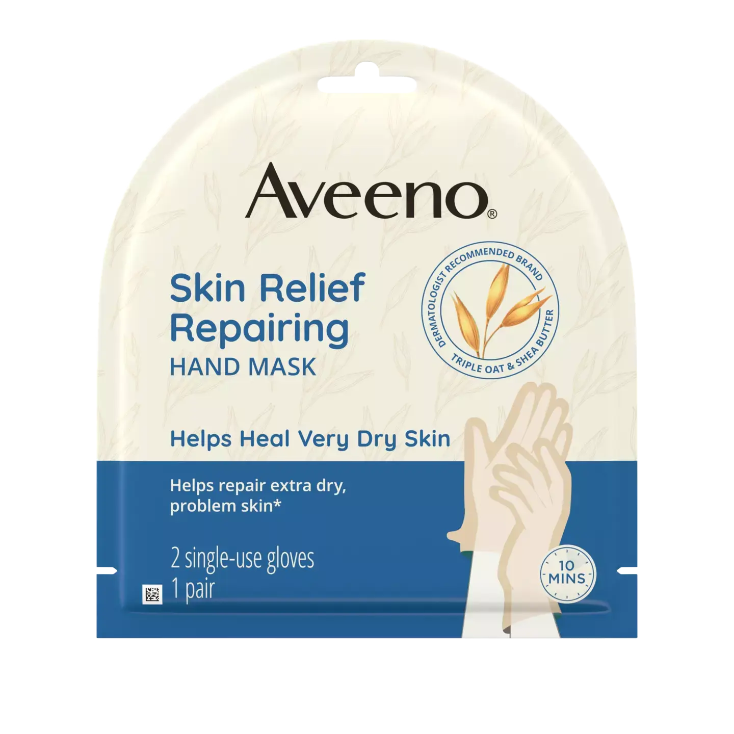 Aveeno Skin Relief Hand Mask 1 Pair Front