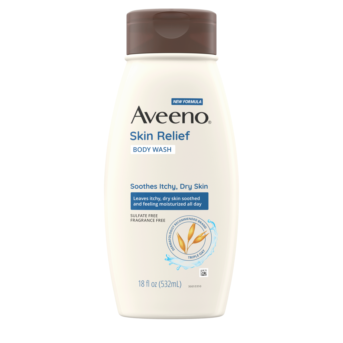 Aveeno Skin Relief Unscented Body Wash for Sensitive Skin Front