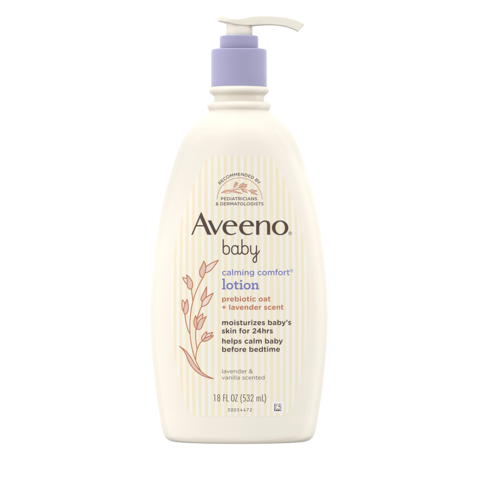 Front pack shot of Aveeno® Baby Calming Comfort® Lotion 18oz