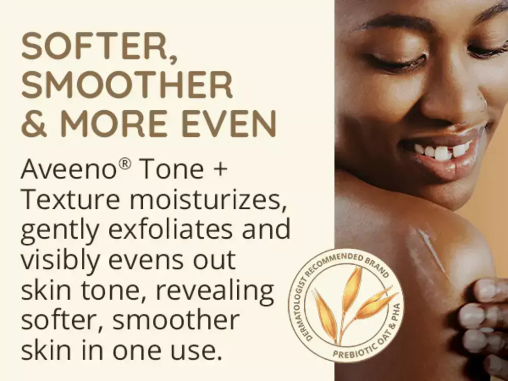 Aveeno Tone + Texture Renewing Body Scrub, Fragrance-Free Carousel