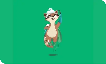 Illustration of Aveeno® Care Crew Member - Mika the Raccoon