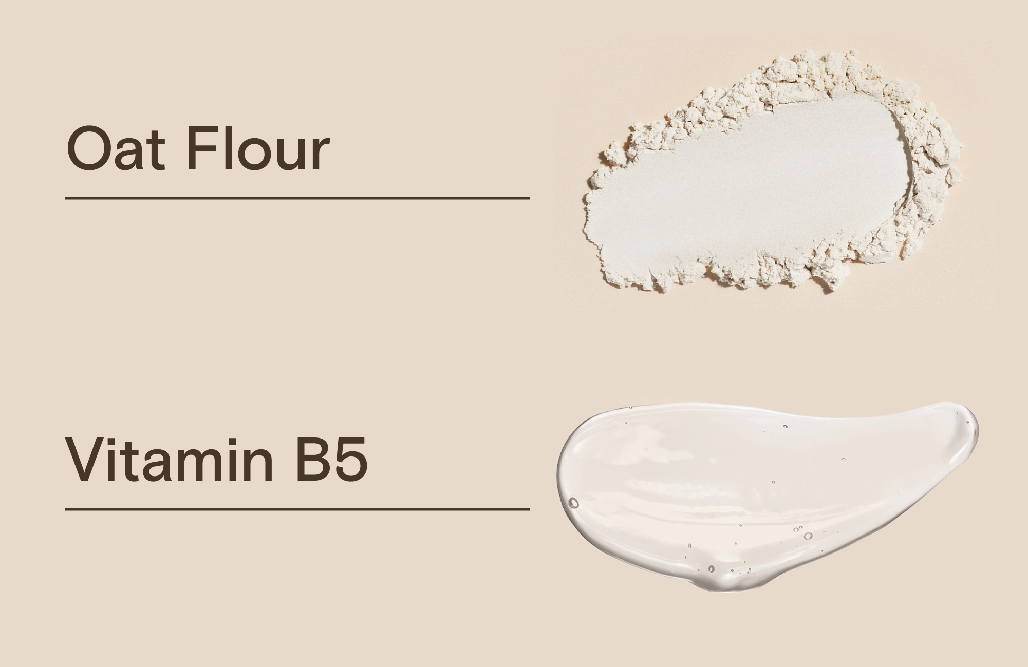 Kids Daily Moisture Face Cream Ingredients, Oat flour and vitamin B5 illustration