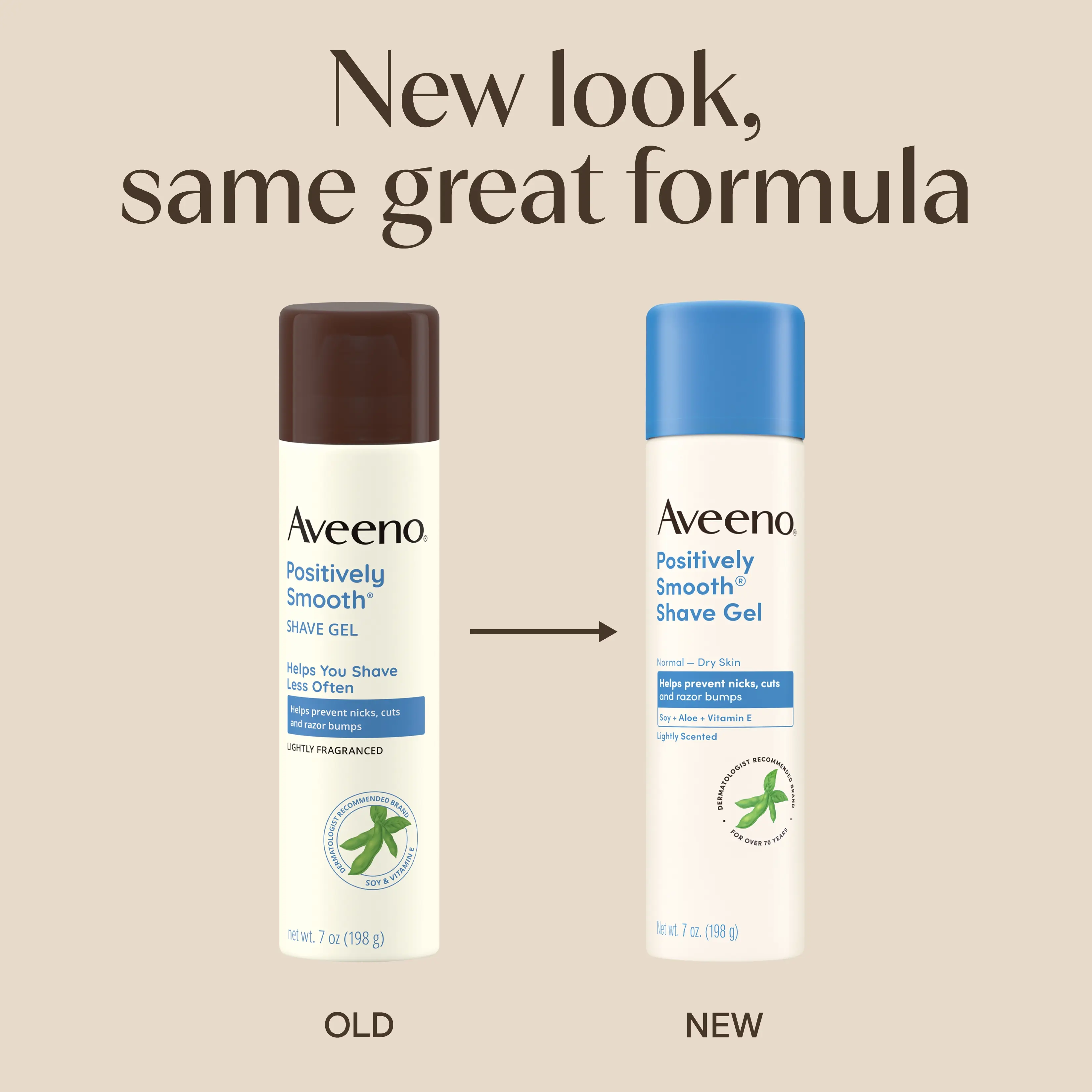 Aveeno® Positively Smooth® Shave Gel - New Look, same great formula