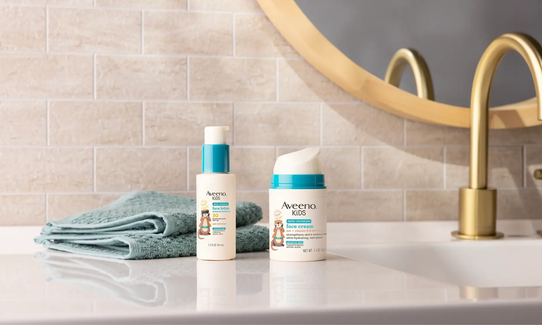 New Gentle Face Care for Babies & Kids, featuring the 2 new products lineup