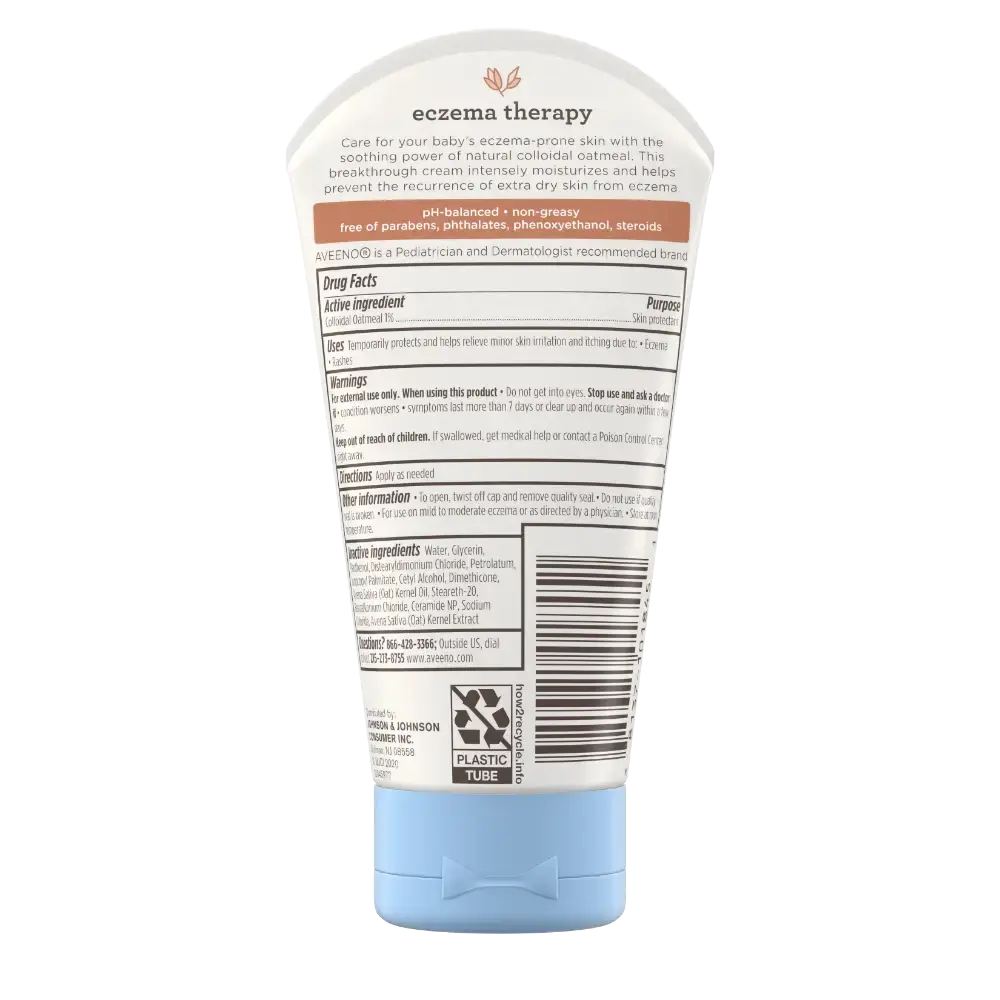Back Pack shot of Baby Eczema Therapy Moisturizing Cream 5oz