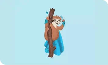 Illustration of Aveeno® Care Crew Member - Otis the Sloth