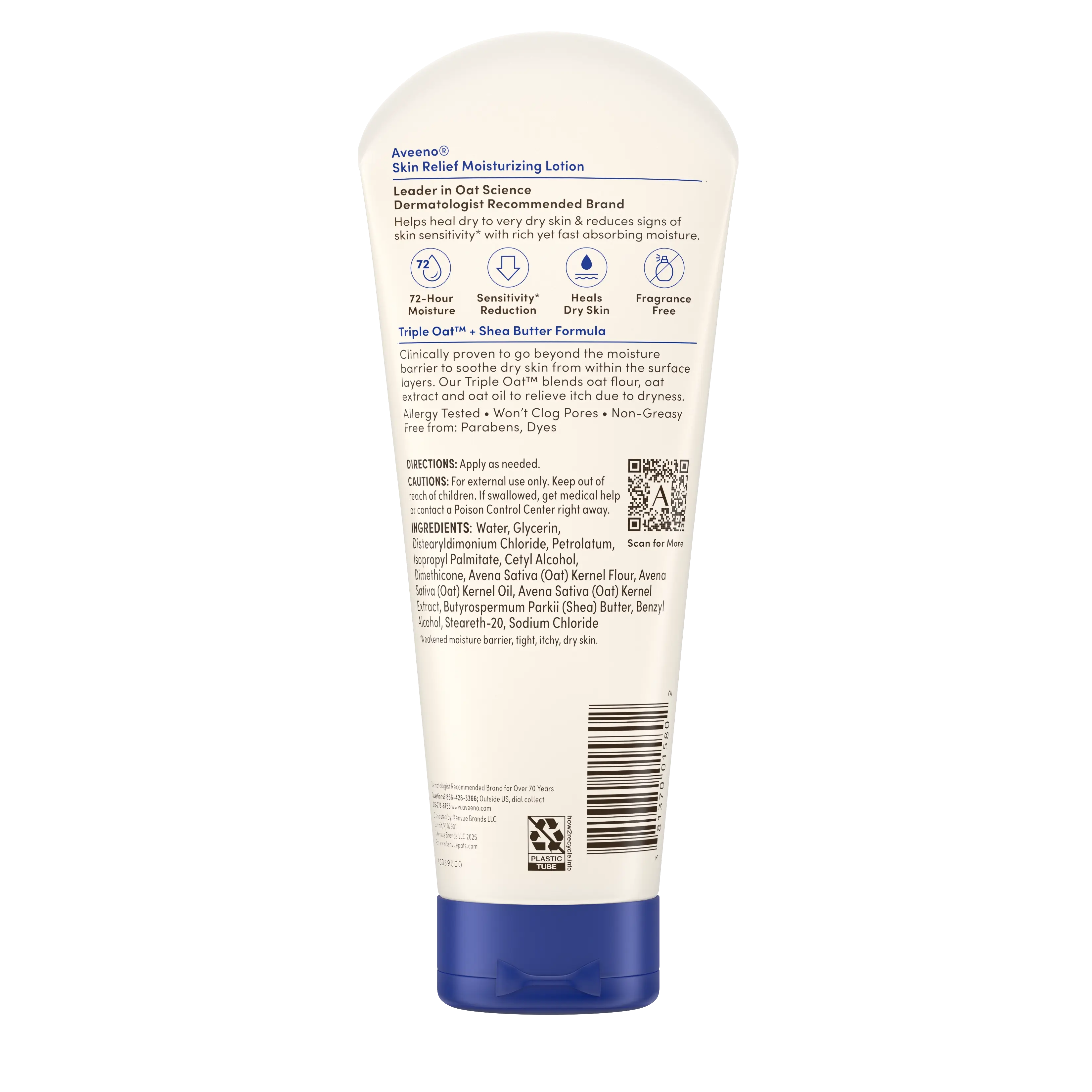 Back Pack shot of Skin Relief Moisturizing Lotion for Very Dry Skin 8oz