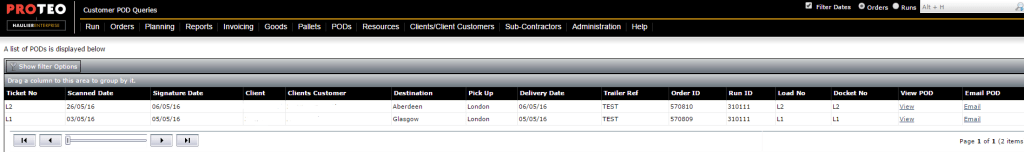 Electronic Proof of Delivery Management System 