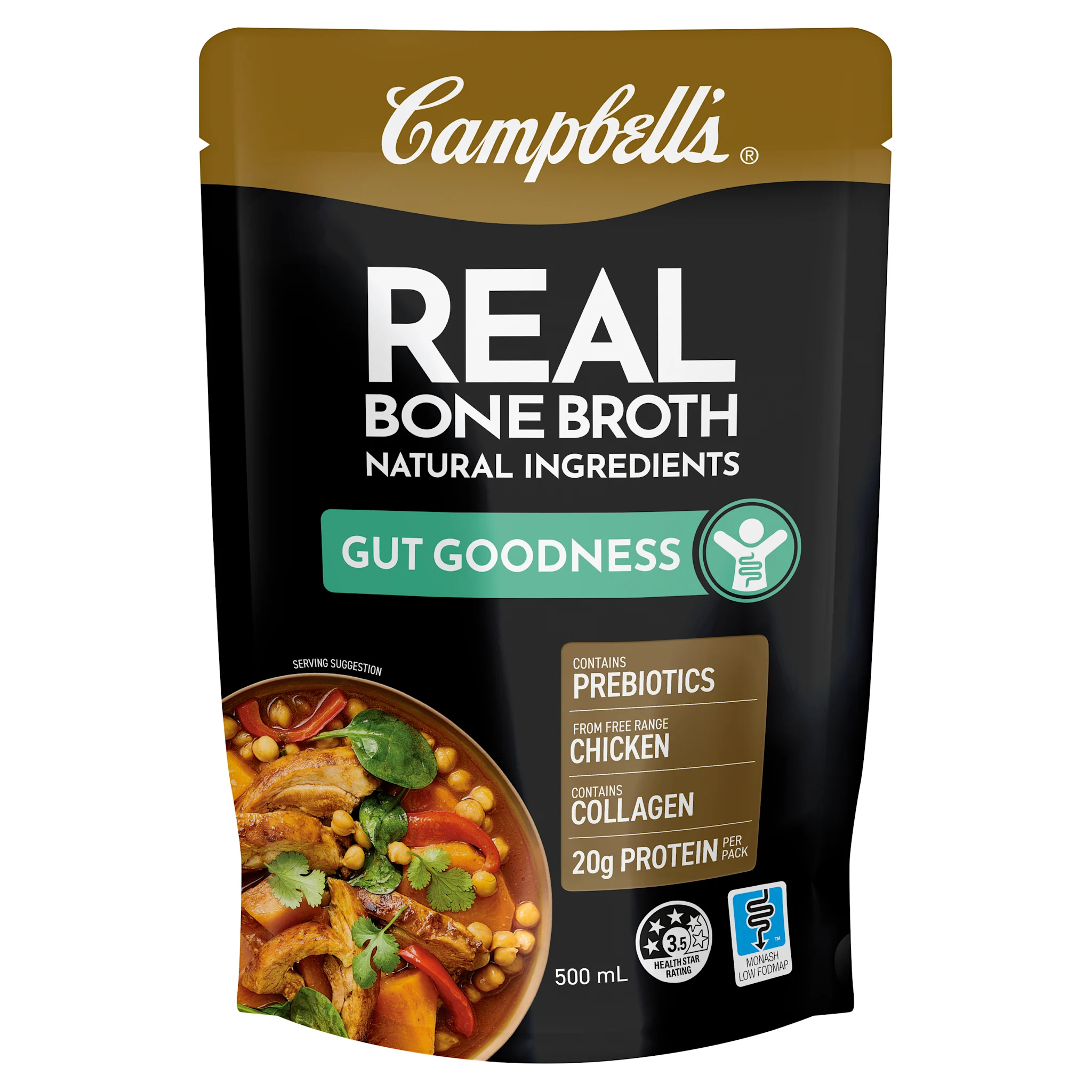 Real Bone Broth Pouch Gut Goodness