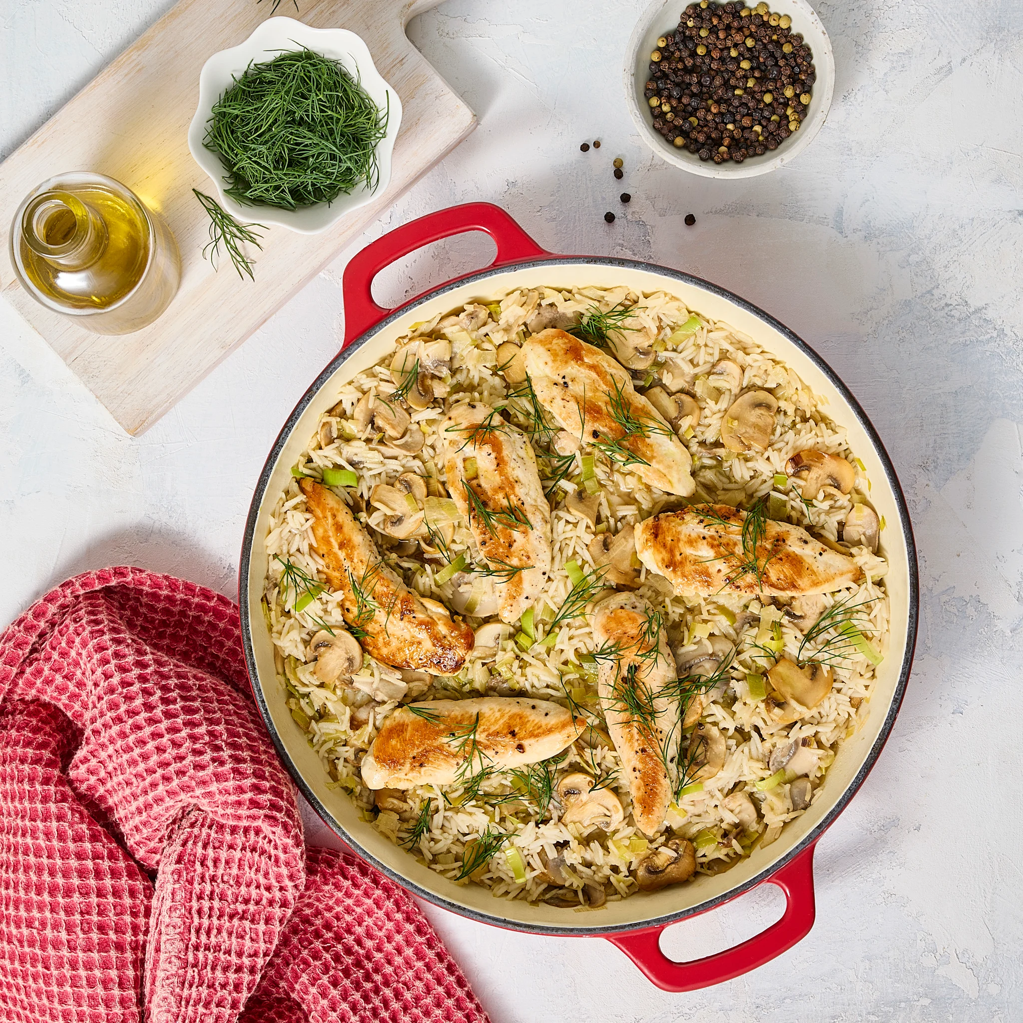 Creamy Chicken Mushroom Rice