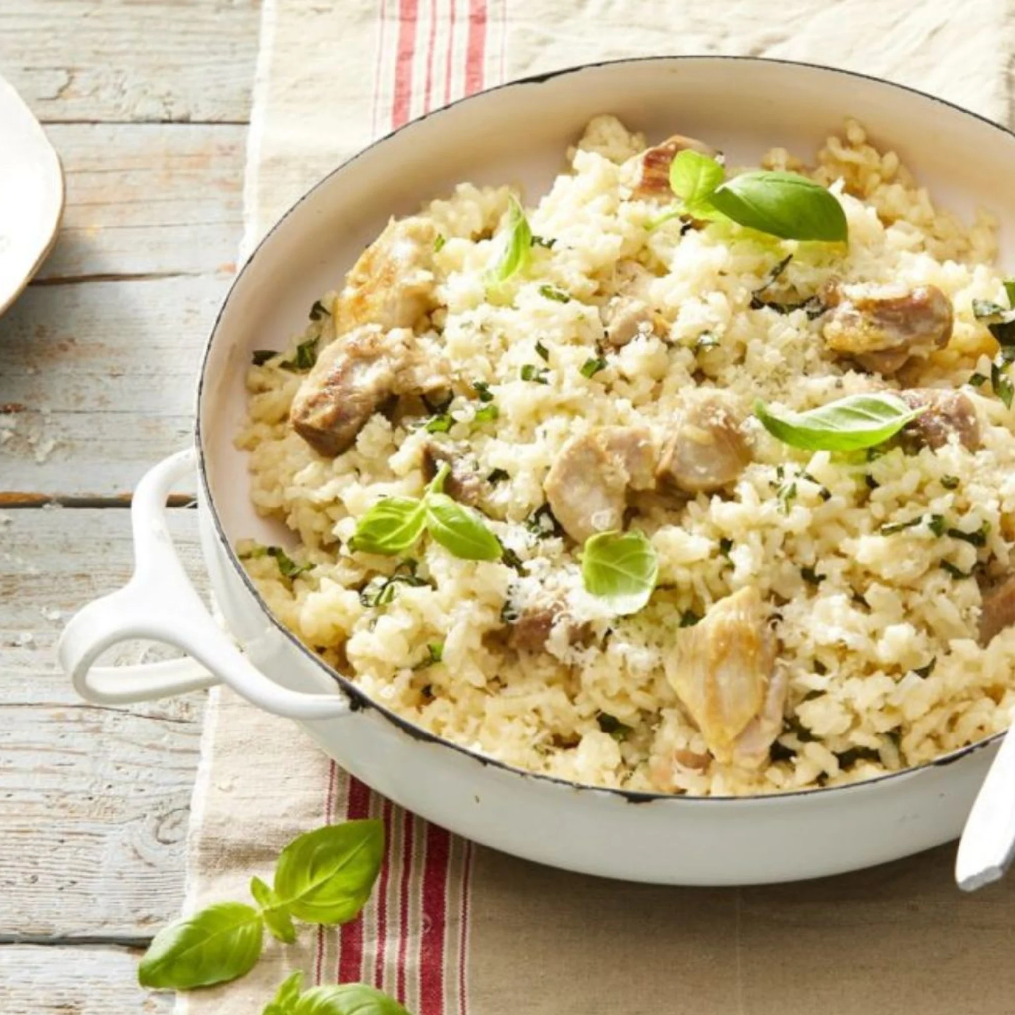 Quick Oven Baked Chicken Risotto