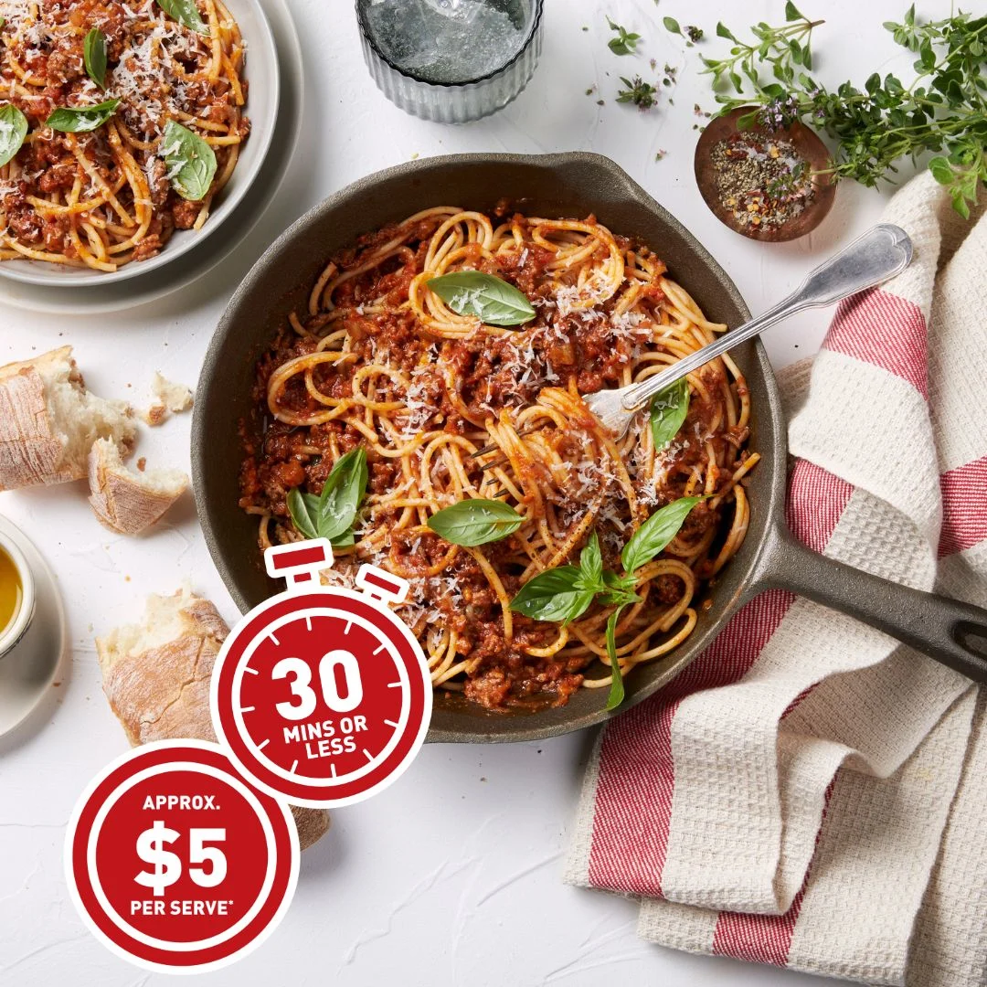 Real Easy Dinner Spaghetti (1080 x 1080 px)