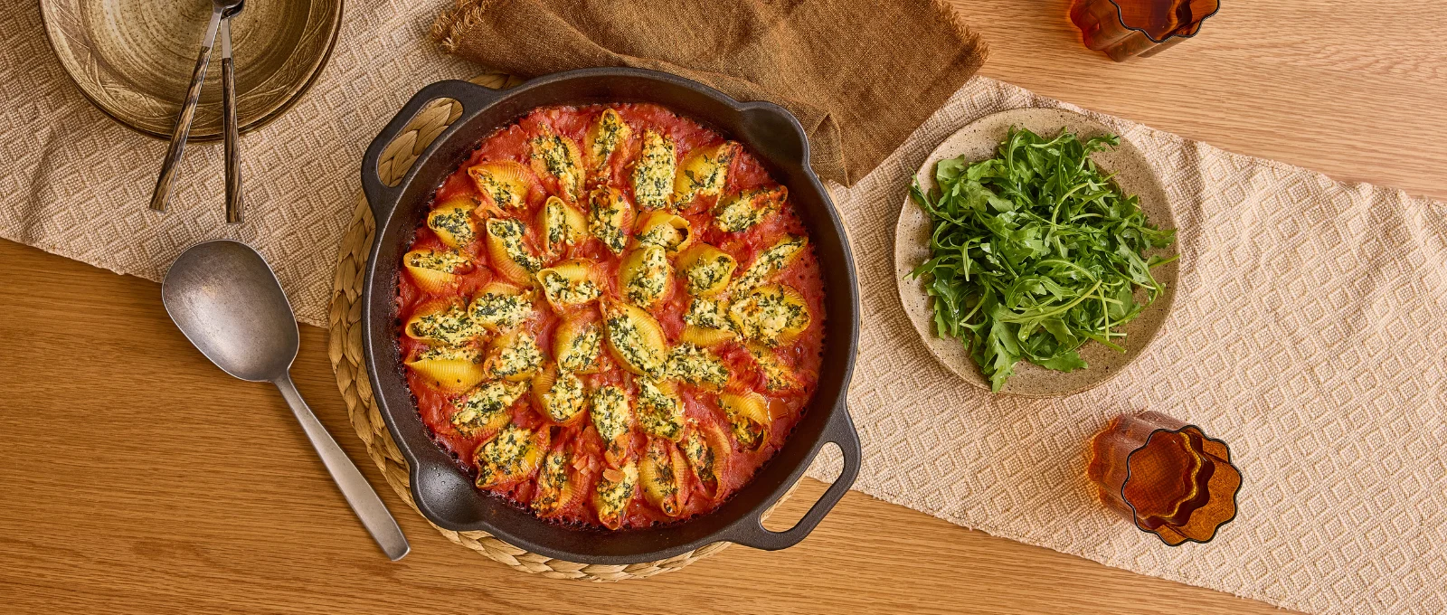 Hero Image Recipe Spinach & Ricotta Stuffed Pasta Shells