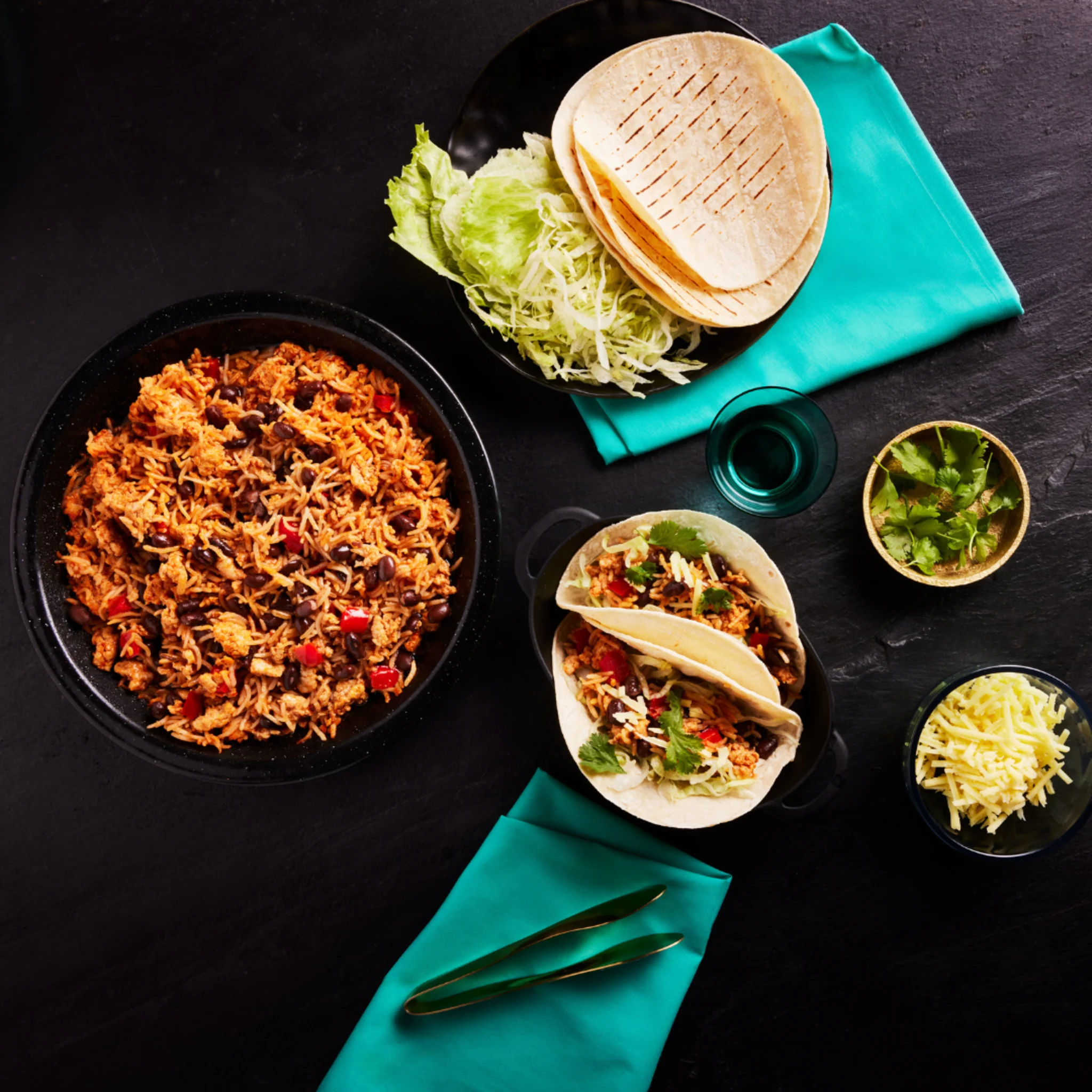 Mexican Chicken & Black Bean Burritos