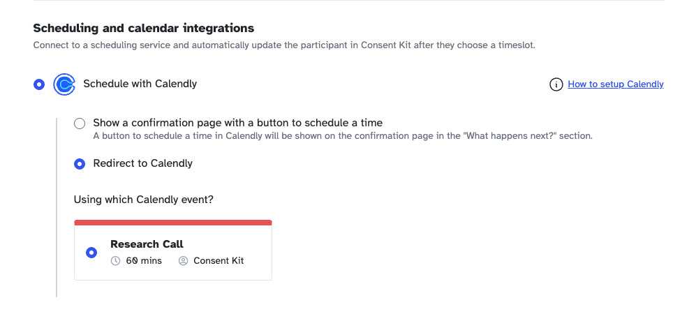 Setting up Calendly on a form