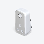 Side angle view of Hive Active Plug on a light grey background