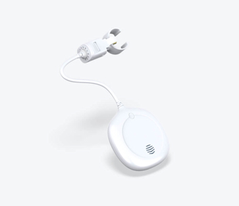 Side angle view of Hive Leak Sensor on a white background
