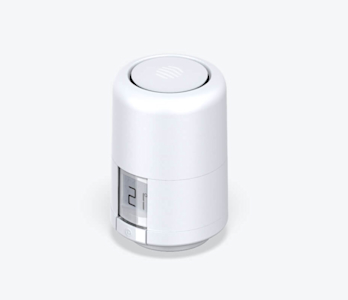 Side angle view of Hive Radiator Valve on a white background