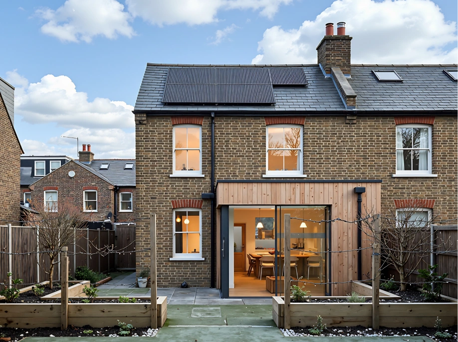 Solar Panels on top of a house