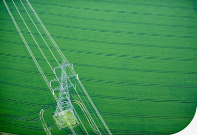 What is the national grid? An electric pylon in a field.