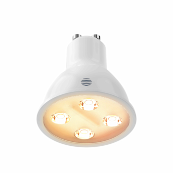 Front facing view of Hive GU10 Dimmable Smart Light Bulb on a white background