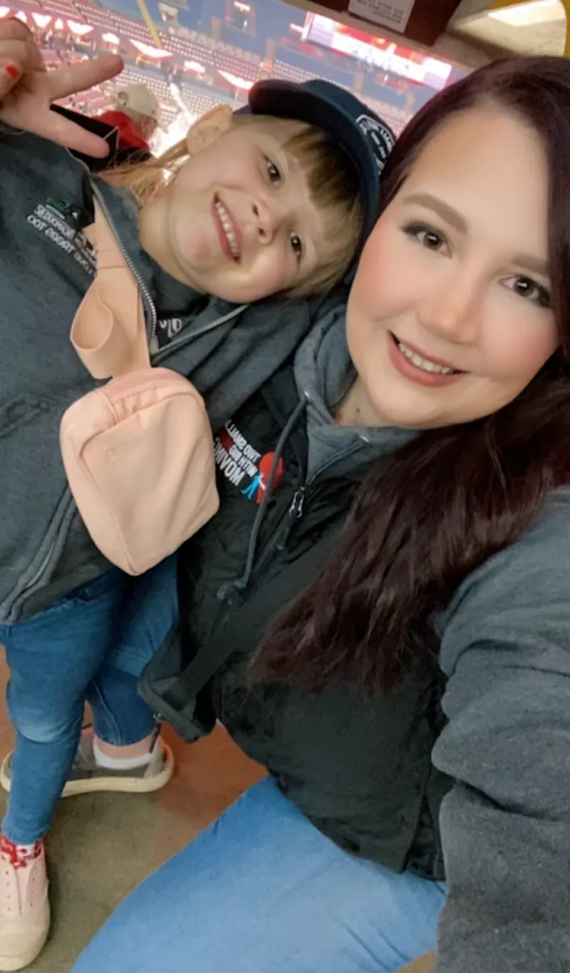Kristin Sherlock with daughter